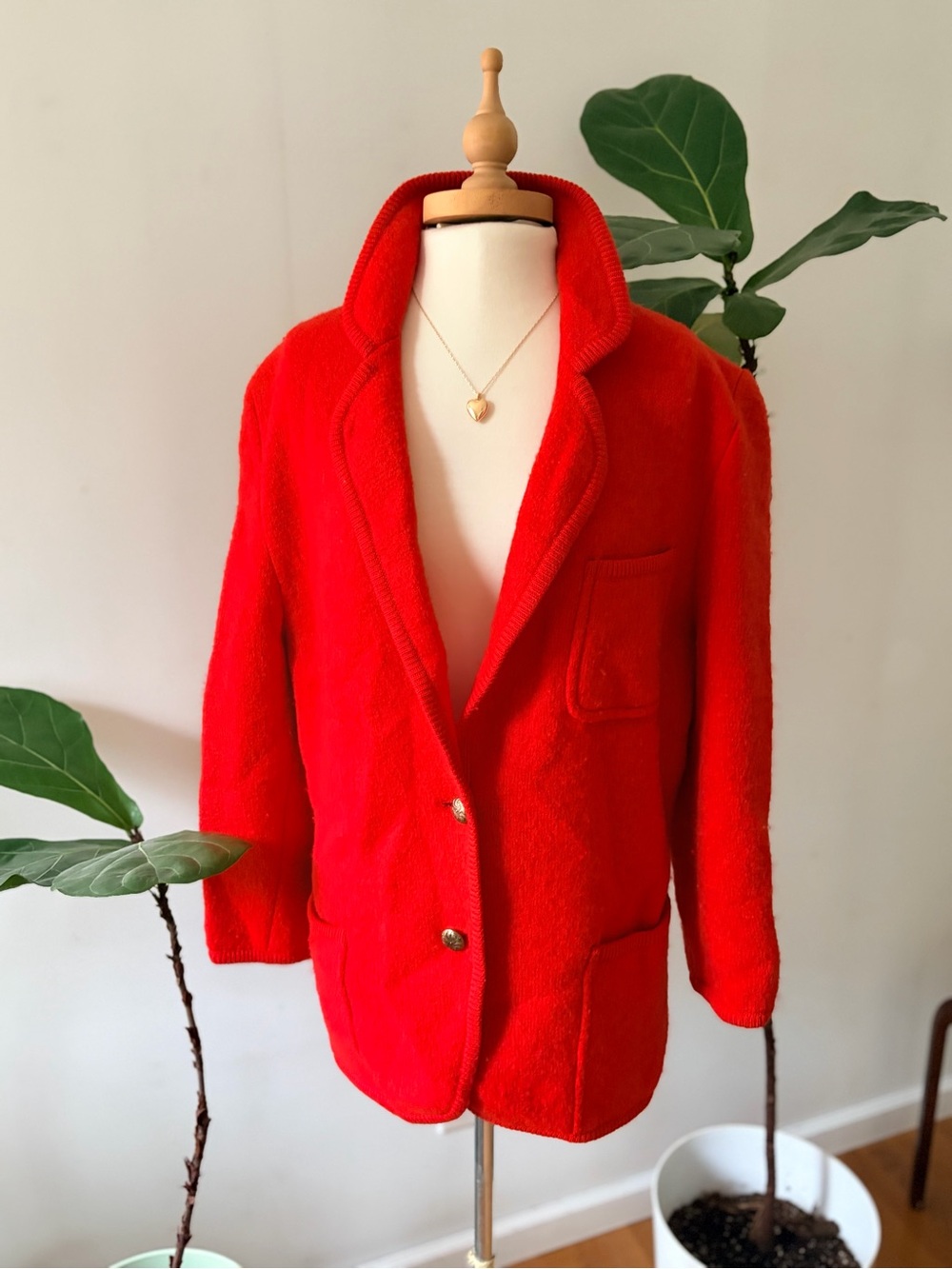 Vintage 1990 I.B. Diffusion Boiled Wool Oversized Blazer Jacket L